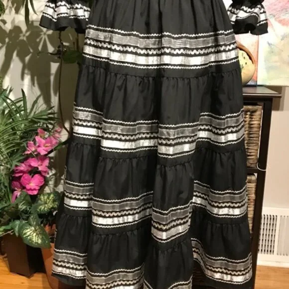 Vintage Square Up Western Folklore Country Southwest 2 piece set, size L/XL